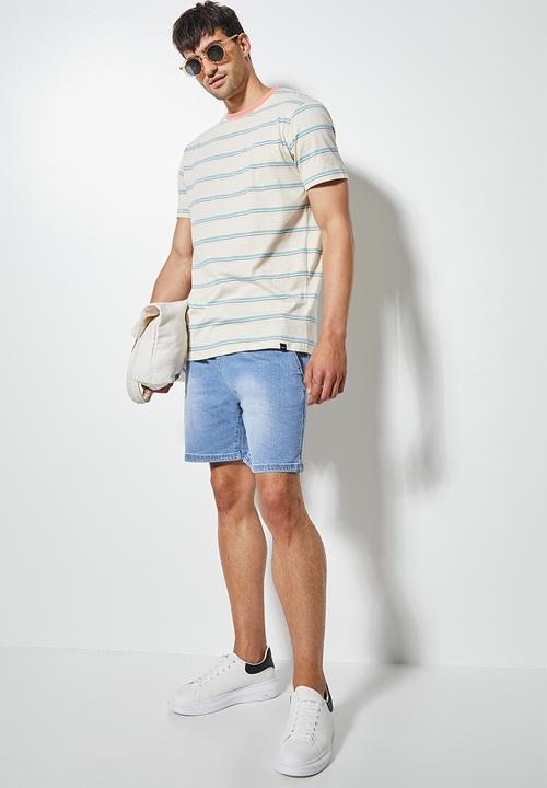 Superbalist - Deco denim elasticated short - light blue