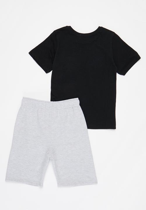 Superbalist Kids - Boys nasa tee & shorts set - black & grey