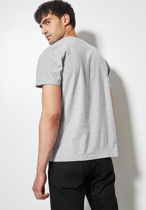Superbalist - Nate nasa burger printed crew neck tee - grey melange