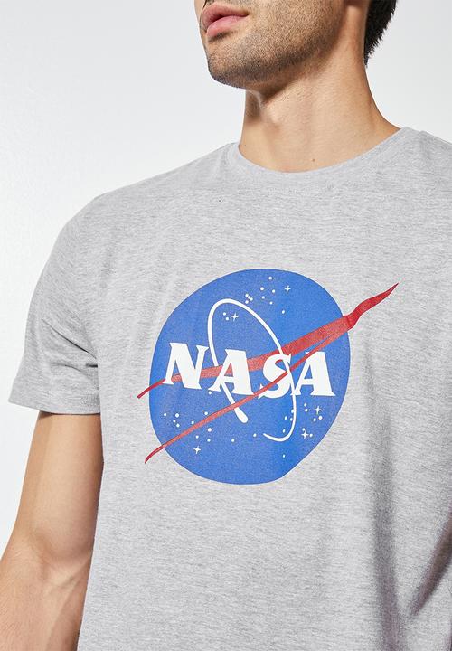 Superbalist - Nate nasa burger printed crew neck tee - grey melange