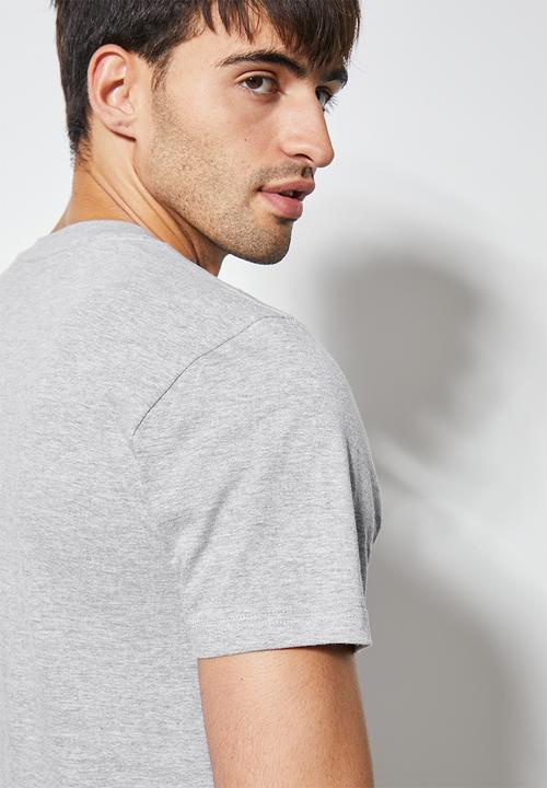 Superbalist - Nate nasa burger printed crew neck tee - grey melange