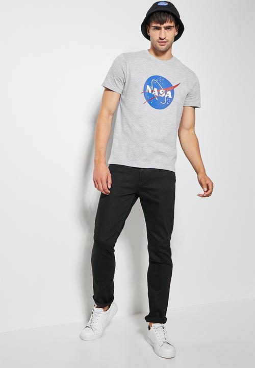 Superbalist - Nate nasa burger printed crew neck tee - grey melange