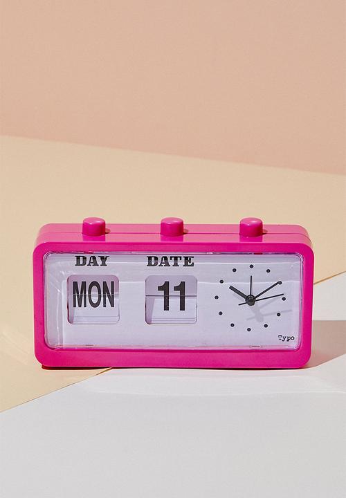 Typo - Retro flip clock-magenta