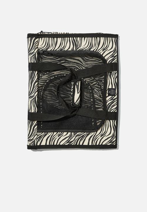 Typo - Explorer doggy duffel-abstract zebra