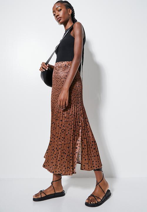 Superbalist - Side slit skirt - tobacco