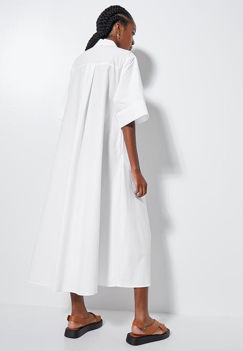 Superbalist - Trapeze shirt dress - white