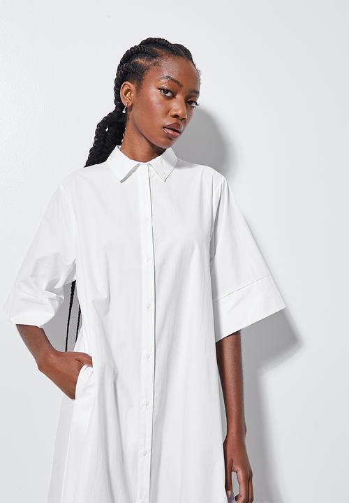 Superbalist - Trapeze shirt dress - white