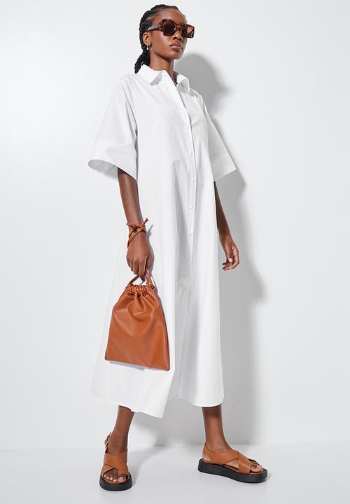 Superbalist - Trapeze shirt dress - white