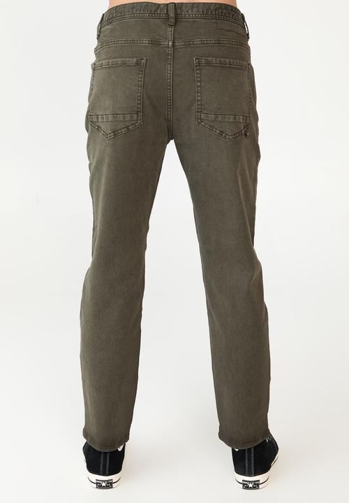 Cotton On - Beckley straight jean - washed forest green