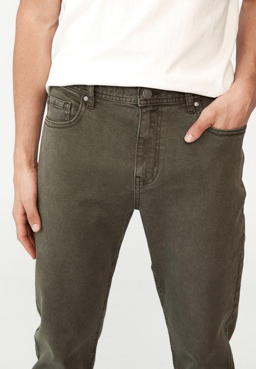 Cotton On - Beckley straight jean - washed forest green