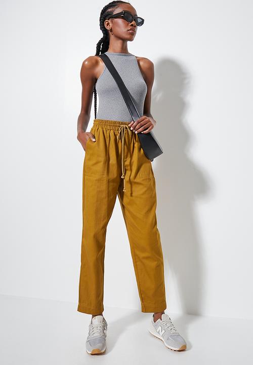 Superbalist - Elasticated chino - tobacco