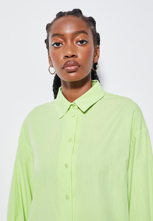 Superbalist - Cuff detail shirt - light lime