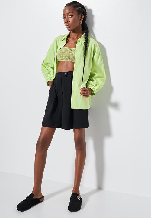 Superbalist - Cuff detail shirt - light lime