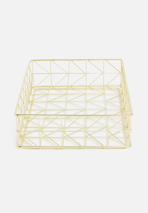 Fine Living - Contour wire file organizer - gold