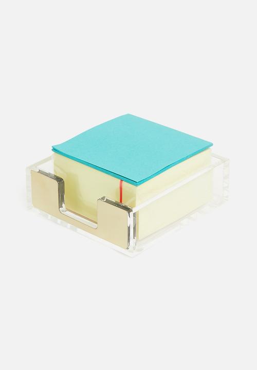 Sixth Floor - Acrylic post it holder - gold