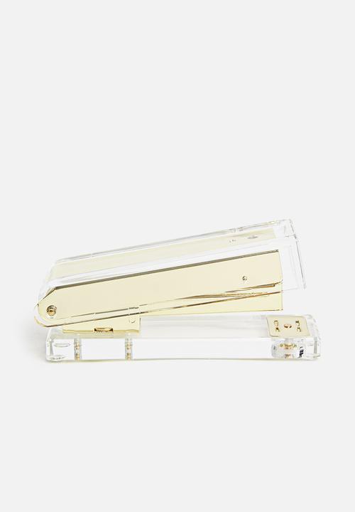 Fine Living - Acrylic stapler - gold
