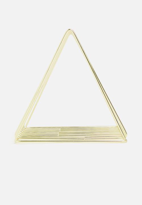 Fine Living - Trigon wire book holder - gold