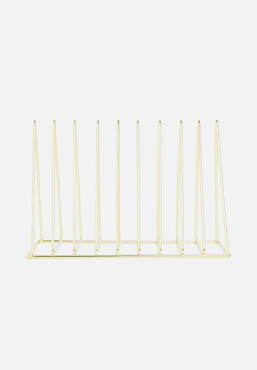 Fine Living - Trigon wire book holder - gold