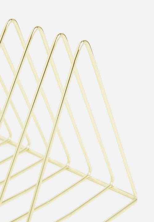 Fine Living - Trigon wire book holder - gold
