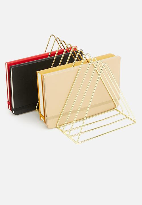 Fine Living - Trigon wire book holder - gold