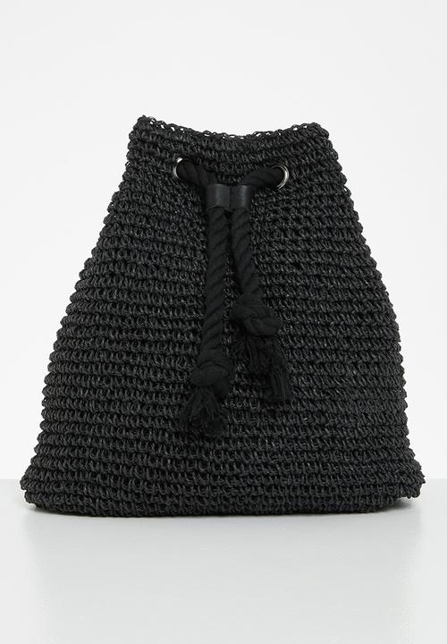 Superbalist - Raffia backpack- black