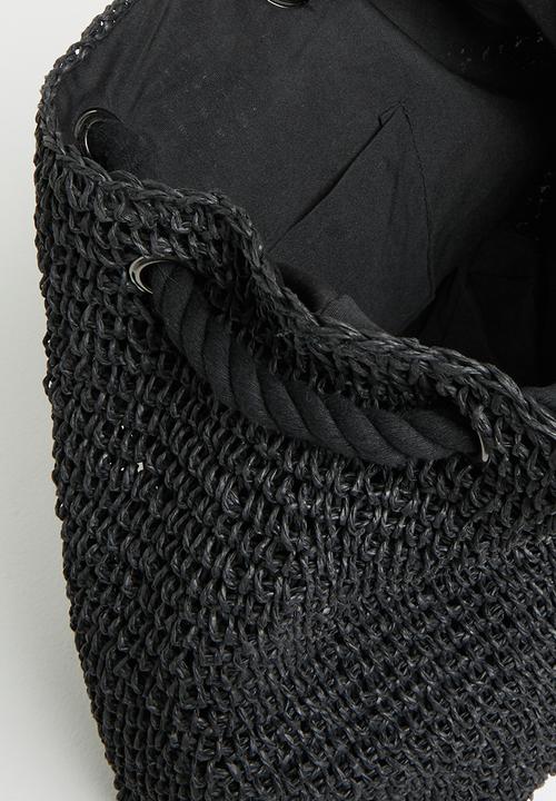Superbalist - Raffia backpack- black