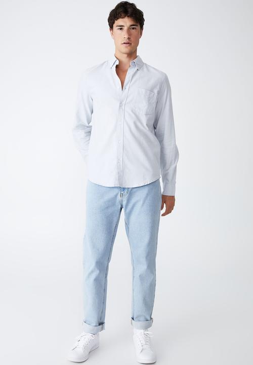 Cotton On - Mayfair long sleeve shirt - sky blue