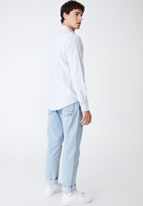 Cotton On - Mayfair long sleeve shirt - sky blue