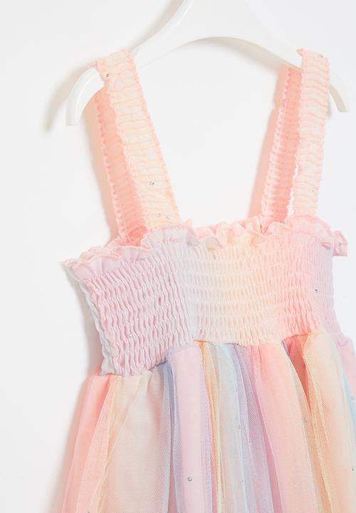 Pop Candy - Girls sparkly mesh dress - multi