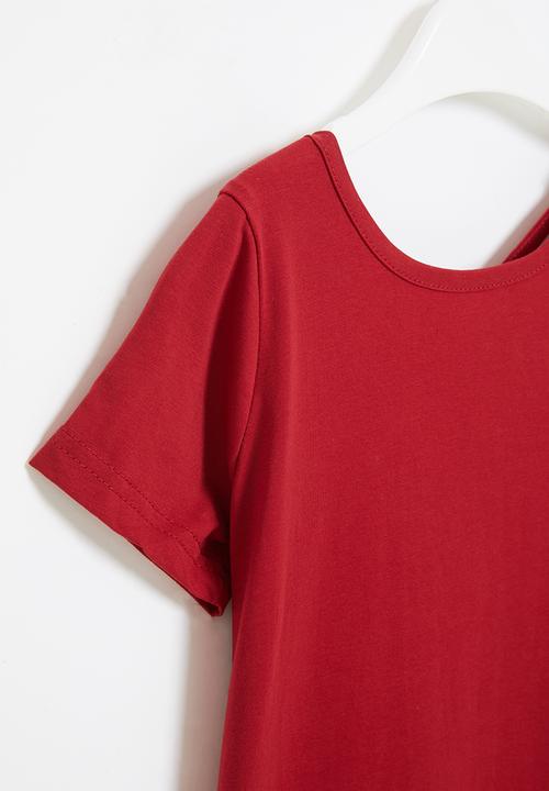 Rebel Republic - Girls short sleeve dress - red