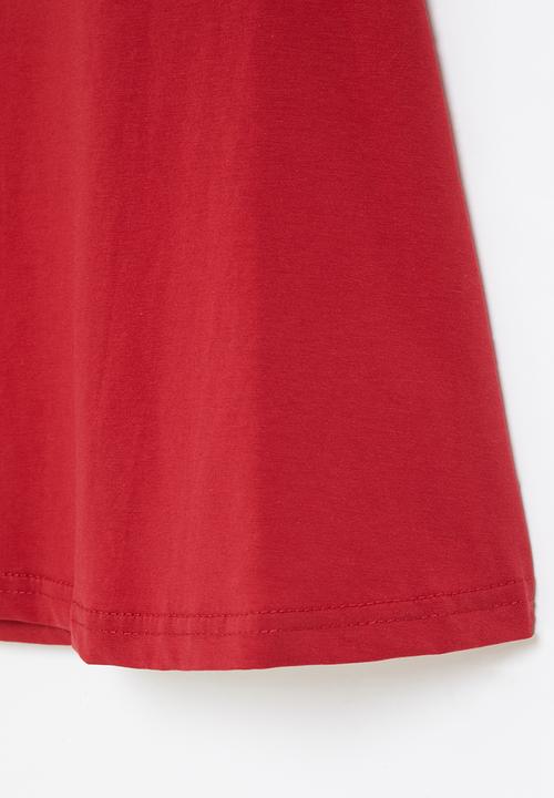 Rebel Republic - Girls short sleeve dress - red