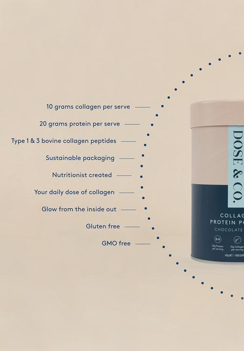 DOSE & CO. - Collagen Protein Powder - Chocolate Fudge