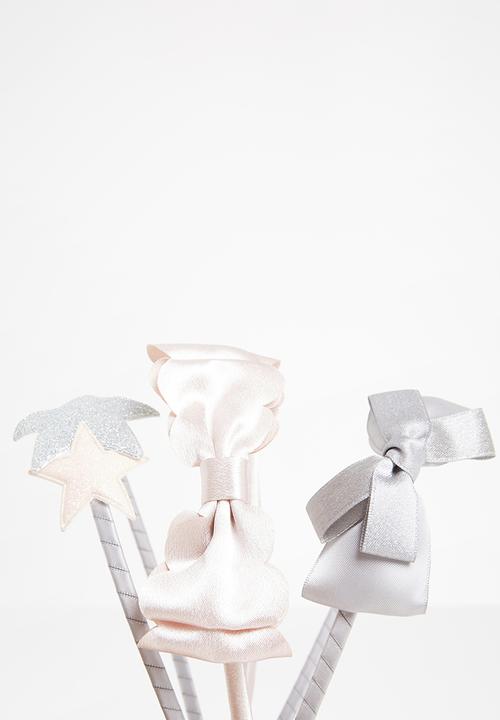 Pop Candy - 3 Pack alice bands - silver & rose gold