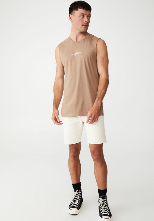 Cotton On - Tbar muscle - taupe/palm springs