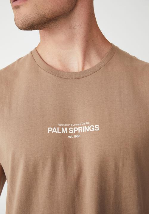 Cotton On - Tbar muscle - taupe/palm springs