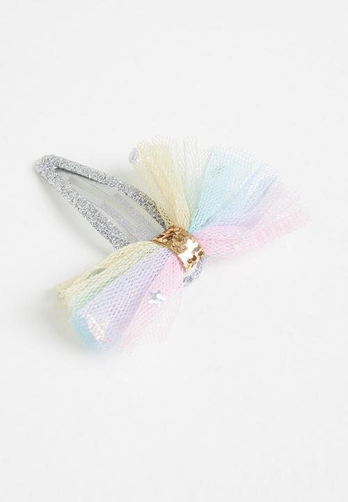 Pop Candy - Girls hair clips - pink & blue