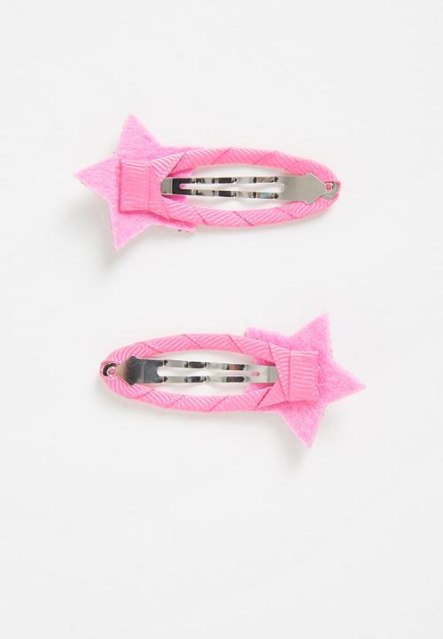 Pop Candy - Star hair clips - pink