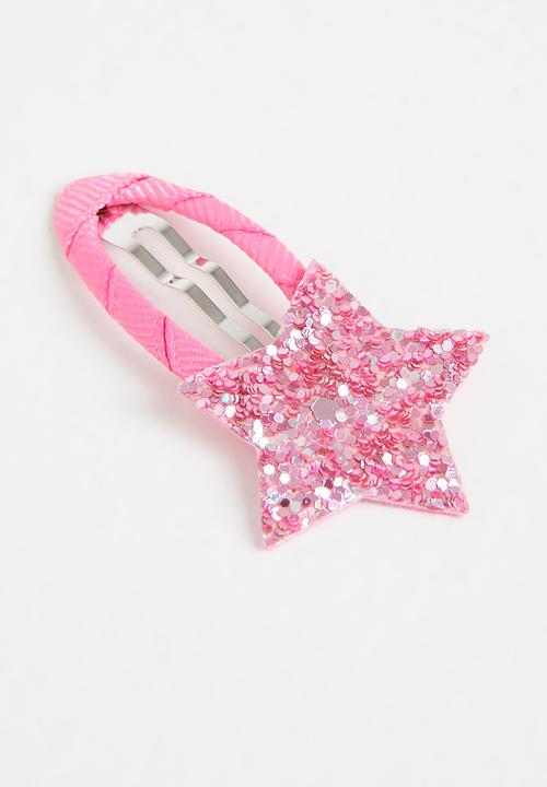 Pop Candy - Star hair clips - pink