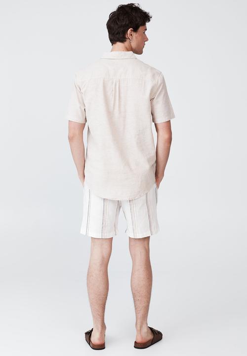Cotton On - Vacay short sleeve shirt - oatmeal texture