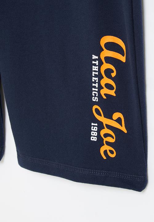 Aca Joe - Boys aca joe side hs print fleece short - navy