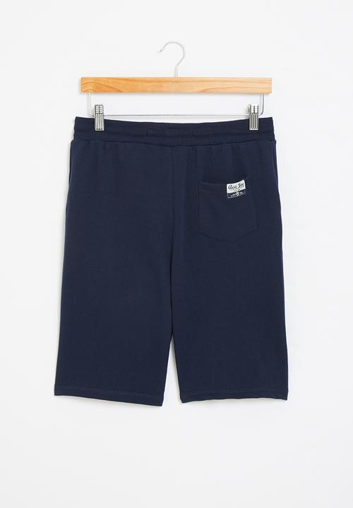 Aca Joe - Boys aca joe side hs print fleece short - navy