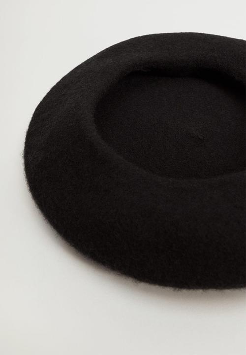 MANGO - Wool beret - black
