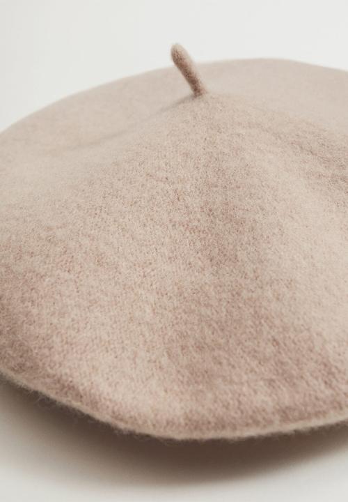 MANGO - Wool beret - beige 