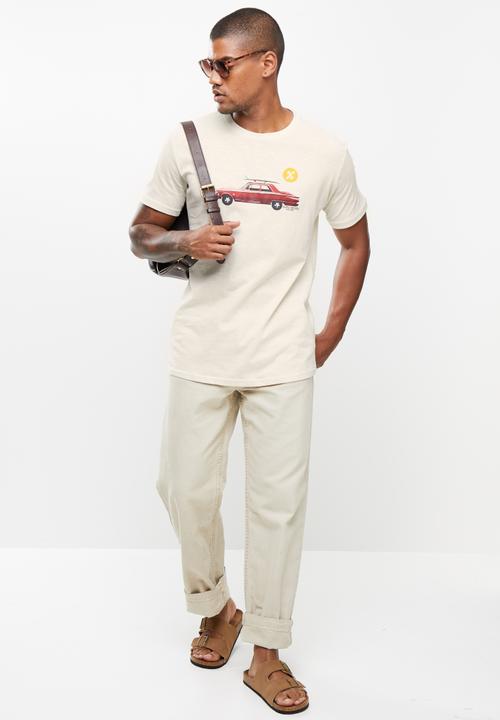 Holmes Bro's - Fairlane surf ss tee - bone slub