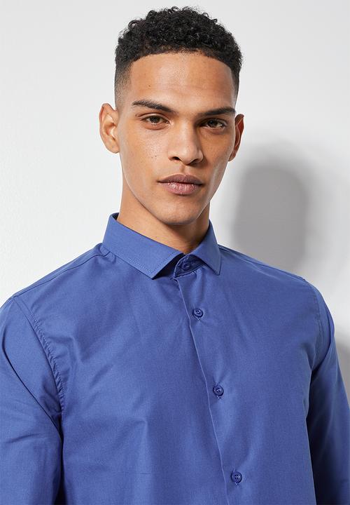 Superbalist - Easy care slim fit shirt - royal blue