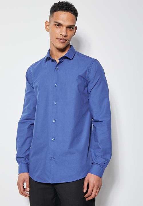 Superbalist - Easy care slim fit shirt - royal blue