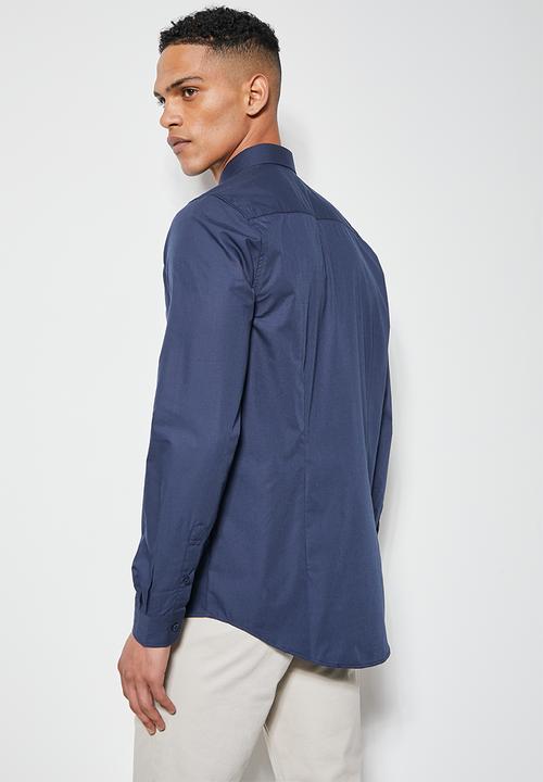 Superbalist - Easy care slim fit shirt - navy