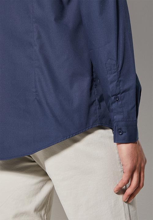 Superbalist - Easy care slim fit shirt - navy