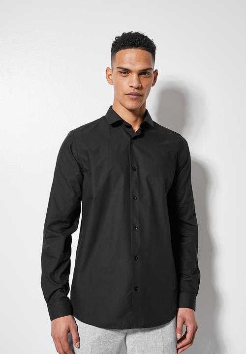 Superbalist - Easy care slim fit shirt - black