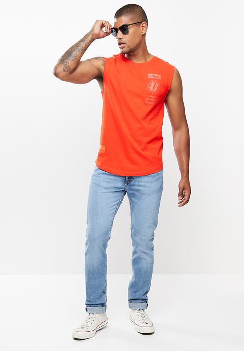 urban° - Urban printed vest - tangerine